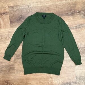 J. Crew Deep Green Crew Neck Sweater